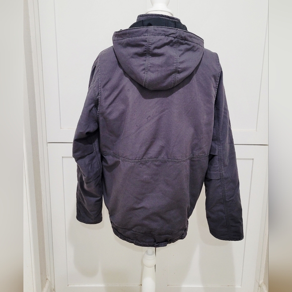 Carhartt Mens Charcoal Gray Super Dux Relaxed Fit Full Swing Snap Hood Jacket M - Picture 2 of 8